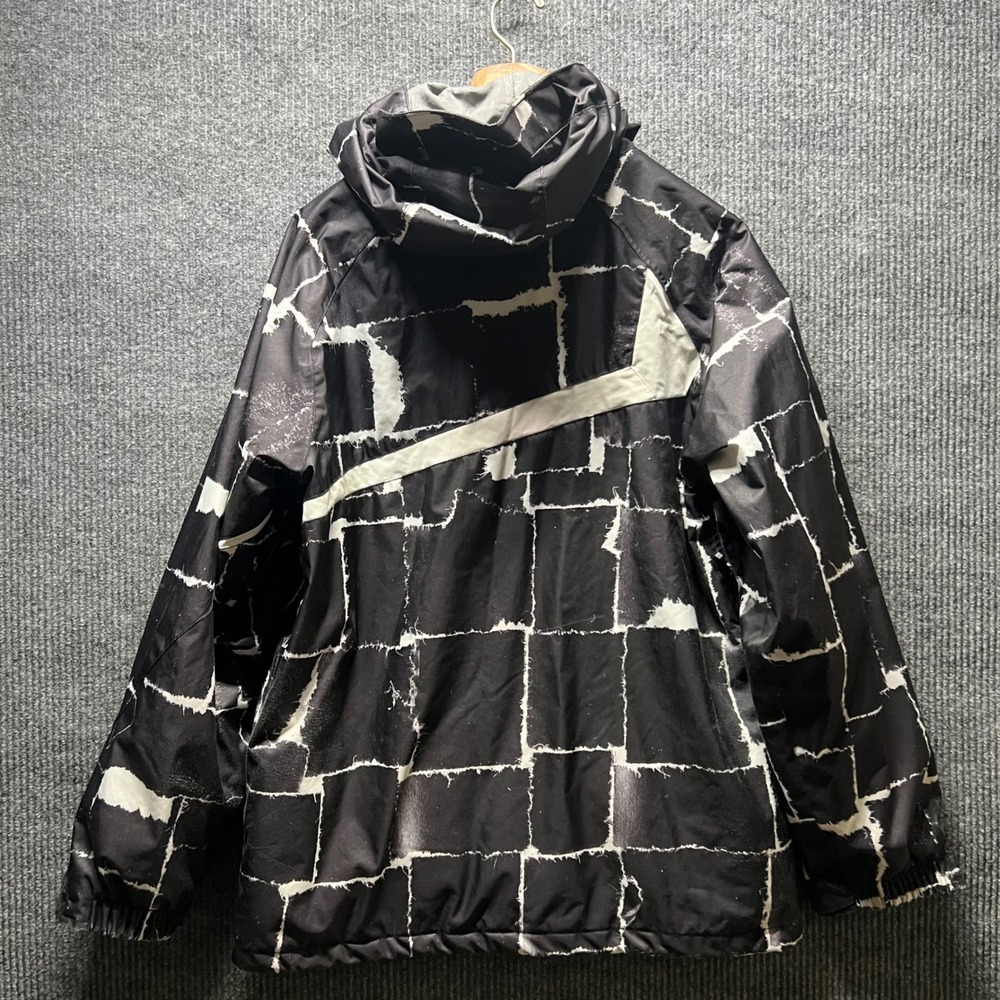 Volcom Snowboard Jacket Womens Medium Black White Thermonite Hooded Insulated - Picture 7 of 14